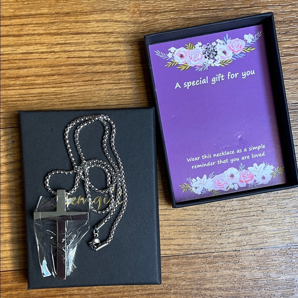 Silver Cross Pendant Necklace